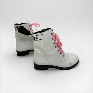 Mickey Mouse Disney X Aldo Combat Boots White & Pink Size 6.5